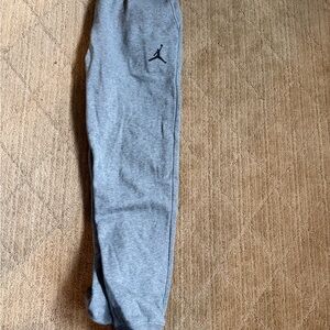 Jordan Gray Joggers with Black Logo and pockets